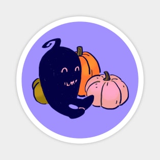 more happy krobus with his favorite pumpkin Magnet